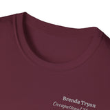 "Personalized" ClearSky Rehabilitation Hospital [Brenda Tryon- Occupational Therapist] [Front/Back Logo] | Unisex Softstyle T-Shirt