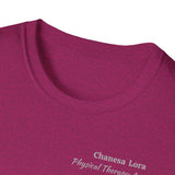 "Personalized" ClearSky Rehabilitation Hospital [Chanesa Lora- Physical Therapy Assistant ] [Front/Back Logo] | Unisex Softstyle T-Shirt