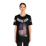 100% USA Rogue Biker [White] | Unisex Jersey Short Sleeve Tee