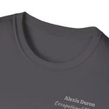 "Personalized" ClearSky Rehabilitation Hospital [Alexis- Occupational Therapy] [Front/Back Logo] | Unisex Softstyle T-Shirt