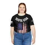 100% USA Rogue Biker [White] | Unisex Jersey Short Sleeve Tee