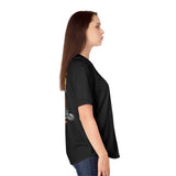 Rogue Biker [Skull & Wings] | Women's Jersey Short Sleeve Deep V-Neck Tee