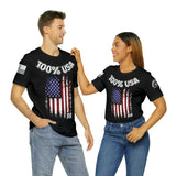 100% USA Rogue Biker [White] | Unisex Jersey Short Sleeve Tee