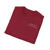 "Personalized" ClearSky Rehabilitation Hospital [Brenda Tryon- Occupational Therapist] [Front/Back Logo] | Unisex Softstyle T-Shirt