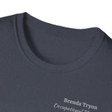 "Personalized" ClearSky Rehabilitation Hospital [Brenda Tryon- Occupational Therapist] [Front/Back Logo] | Unisex Softstyle T-Shirt