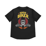 Rogue Biker [Skull & Wings] | Women's Jersey Short Sleeve Deep V-Neck Tee
