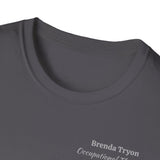 "Personalized" ClearSky Rehabilitation Hospital [Brenda Tryon- Occupational Therapist] [Front/Back Logo] | Unisex Softstyle T-Shirt