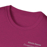 "Personalized" ClearSky Rehabilitation Hospital [Alexis- Occupational Therapy] [Front/Back Logo] | Unisex Softstyle T-Shirt