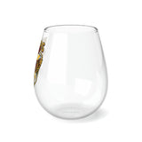 Bikers & Babes | Clear Stemless Wine Glass, 11.75oz