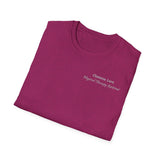 "Personalized" ClearSky Rehabilitation Hospital [Chanesa Lora- Physical Therapy Assistant ] [Front/Back Logo] | Unisex Softstyle T-Shirt
