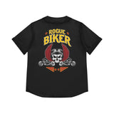 Rogue Biker [Skull & Wings] | Women's Jersey Short Sleeve Deep V-Neck Tee