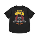 Rogue Biker [Skull & Wings] | Women's Jersey Short Sleeve Deep V-Neck Tee