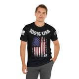 100% USA Rogue Biker [White] | Unisex Jersey Short Sleeve Tee
