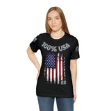 100% USA Rogue Biker [Silver] | Unisex Jersey Short Sleeve Tee