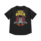 Rogue Biker [Skull & Wings] | Women's Jersey Short Sleeve Deep V-Neck Tee