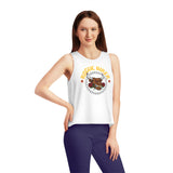 Rogue Biker Bull [Rose] | Women's Dancer Cropped Tank Top
