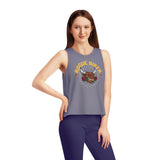 Rogue Biker Bull [Rose] | Women's Dancer Cropped Tank Top