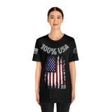 100% USA Rogue Biker [Silver] | Unisex Jersey Short Sleeve Tee