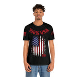 100% USA Rogue Biker [Red] | Unisex Jersey Short Sleeve Tee