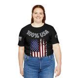 100% USA Rogue Biker [Silver] | Unisex Jersey Short Sleeve Tee
