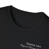 "Personalized" ClearSky Rehabilitation Hospital [Chanesa Lora- Physical Therapy Assistant ] [Front/Back Logo] | Unisex Softstyle T-Shirt