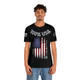 100% USA Rogue Biker [Silver] | Unisex Jersey Short Sleeve Tee