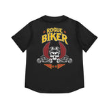 Rogue Biker [Skull & Wings] | Women's Jersey Short Sleeve Deep V-Neck Tee
