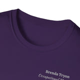 "Personalized" ClearSky Rehabilitation Hospital [Brenda Tryon- Occupational Therapist] [Front/Back Logo] | Unisex Softstyle T-Shirt