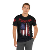 100% USA Rogue Biker [Red] | Unisex Jersey Short Sleeve Tee