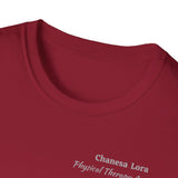 "Personalized" ClearSky Rehabilitation Hospital [Chanesa Lora- Physical Therapy Assistant ] [Front/Back Logo] | Unisex Softstyle T-Shirt