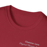 "Personalized" ClearSky Rehabilitation Hospital [Chanesa Lora- Physical Therapy Assistant ] [Front/Back Logo] | Unisex Softstyle T-Shirt