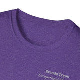 "Personalized" ClearSky Rehabilitation Hospital [Brenda Tryon- Occupational Therapist] [Front/Back Logo] | Unisex Softstyle T-Shirt