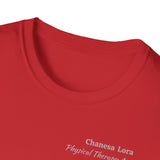 "Personalized" ClearSky Rehabilitation Hospital [Chanesa Lora- Physical Therapy Assistant ] [Front/Back Logo] | Unisex Softstyle T-Shirt