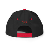 New Mexico - Zia Symbol - Red / 505 | Snapback Hat