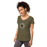 Kaktus Kats | Women’s Fitted V-Neck T-Shirt