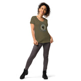 Kaktus Kats | Women’s Fitted V-Neck T-Shirt