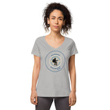 Kaktus Kats | Women’s Fitted V-Neck T-Shirt