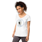 Kaktus Kats | Women’s Fitted V-Neck T-Shirt