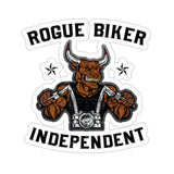 Rogue Biker [Independent] Black/White | Kiss-Cut Stickers