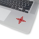 New Mexico - Zia Symbol - Heart [Red] | Kiss-Cut Stickers