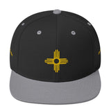 classic snapback black silver front