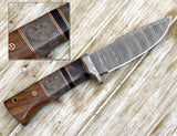Shokunin USA Agatha 10" Damascus Bowie Knife - Premium Damascus Steel Hunting Knife