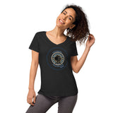 Kaktus Kats | Women’s Fitted V-Neck T-Shirt