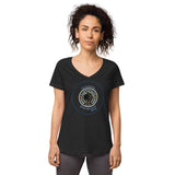 Kaktus Kats | Women’s Fitted V-Neck T-Shirt