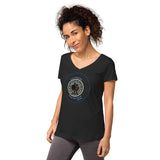 Kaktus Kats | Women’s Fitted V-Neck T-Shirt