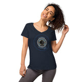Kaktus Kats | Women’s Fitted V-Neck T-Shirt