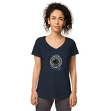 Kaktus Kats | Women’s Fitted V-Neck T-Shirt