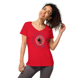 Kaktus Kats | Women’s Fitted V-Neck T-Shirt