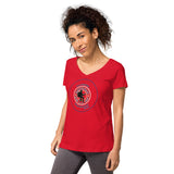 Kaktus Kats | Women’s Fitted V-Neck T-Shirt